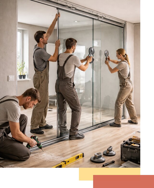 Изготовление стеклянных перегородок на заказ в Геленджике