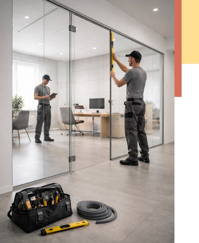 Цельностеклянные перегородки под ключ в Геленджике от 9874 руб. — монтаж и цены | ОТДЕЛОЧНИК-Глн