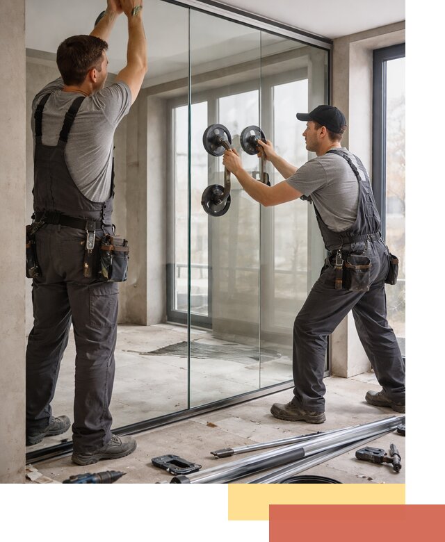 Цельностеклянные перегородки под ключ в Геленджике