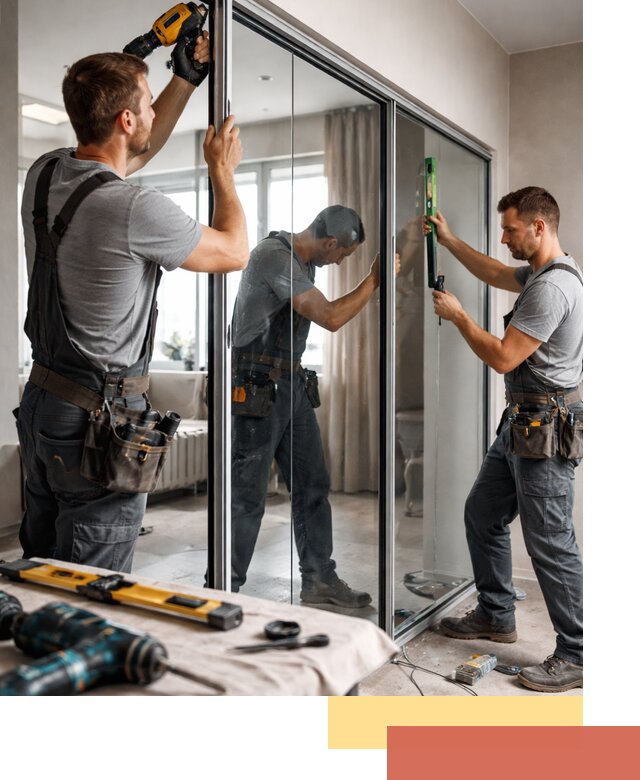 Каркасные стеклянные перегородки под ключ в Геленджике