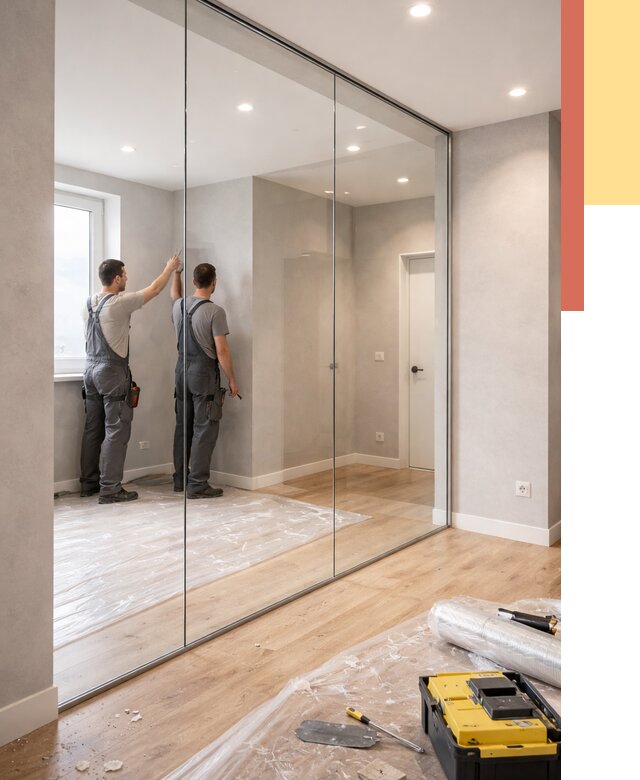 Безрамные стеклянные перегородки в Геленджике — монтаж от 9874 руб. | ОТДЕЛОЧНИК-Глн