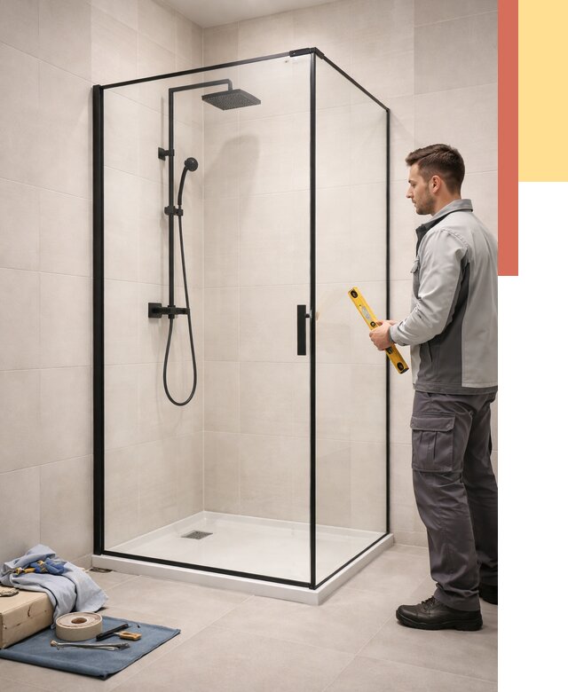 Стеклянные перегородки для душа в Геленджике от 12993 руб. | Монтаж под ключ — ОТДЕЛОЧНИК-Глн