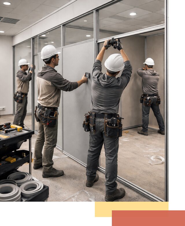 Мобильные офисные перегородки под ключ в Геленджике