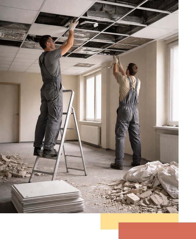 Демонтаж потолков Армстронг профессионально в Геленджике