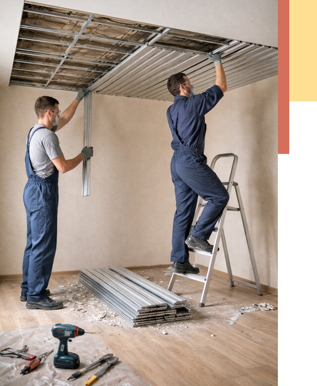 Демонтаж реечного потолка в Геленджике от 4677 руб. быстро и недорого | ОТДЕЛОЧНИК-Глн