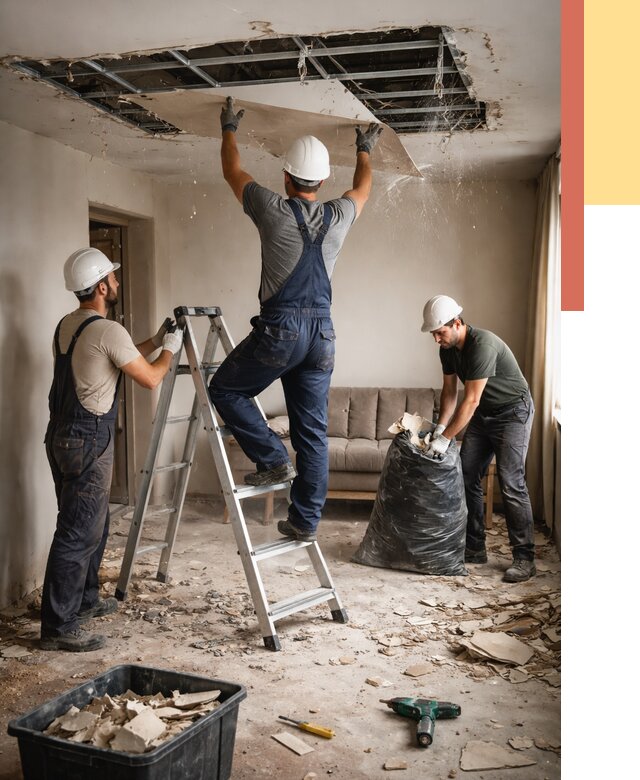 Демонтаж гипсокартонного потолка в Геленджике от 437 руб. за м2 — ОТДЕЛОЧНИК-Глн