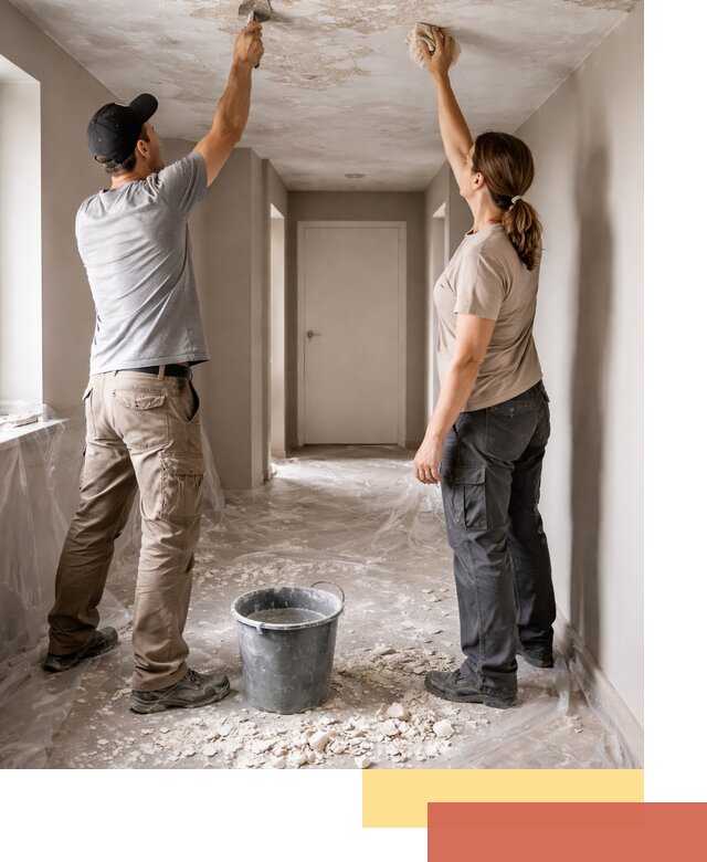 Удаление побелки с потолка в Геленджике — быстро и аккуратно