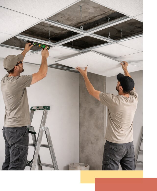 Монтаж потолка Армстронг под ключ в Геленджике