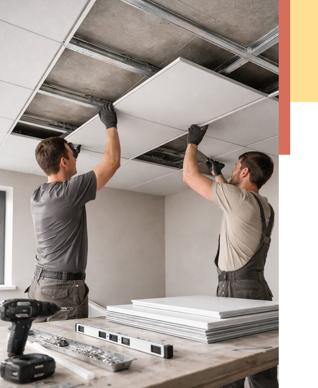 Монтаж кассетного потолка в Геленджике от 4677 руб/м2 — установка и сборка | ОТДЕЛОЧНИК-Глн