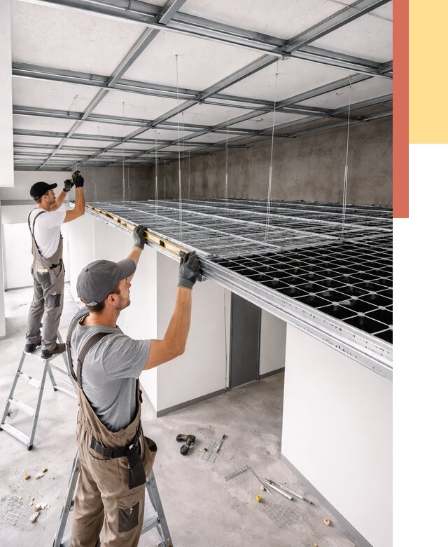 Монтаж потолка грильято в Геленджике от 468 руб./м² — быстрая сборка под ключ | ОТДЕЛОЧНИК-Глн