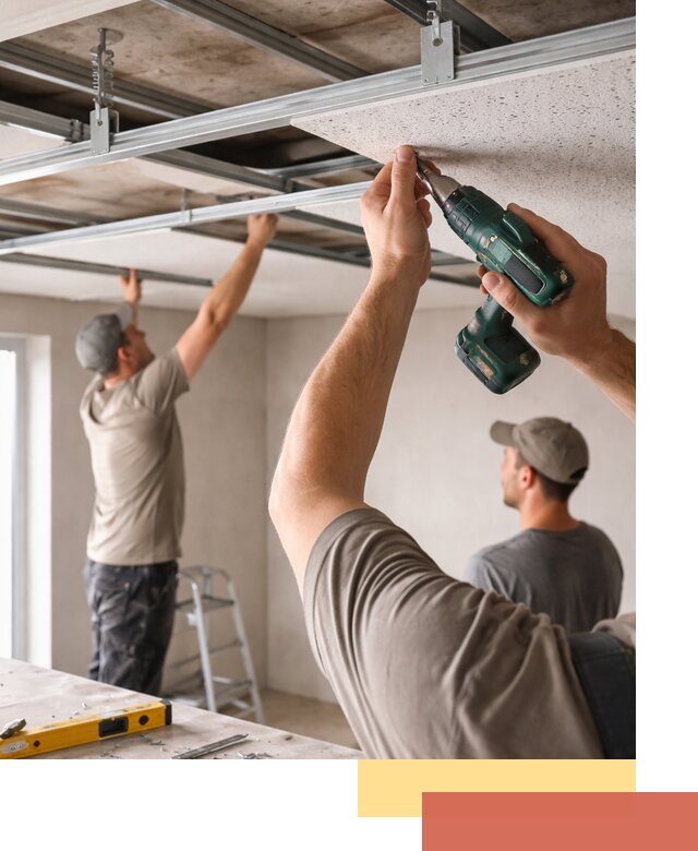 Монтаж акустического потолка в Геленджике под ключ