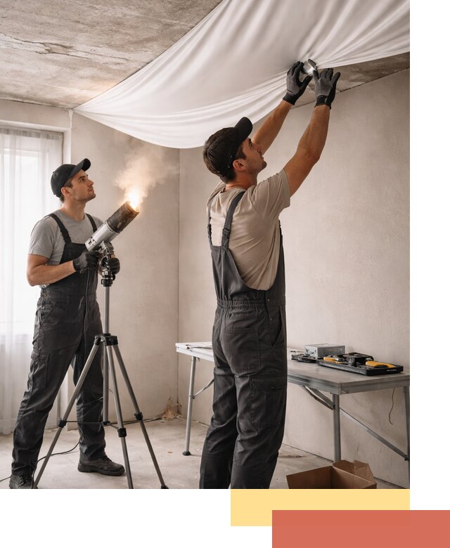 Установка натяжного потолка под ключ в Геленджике