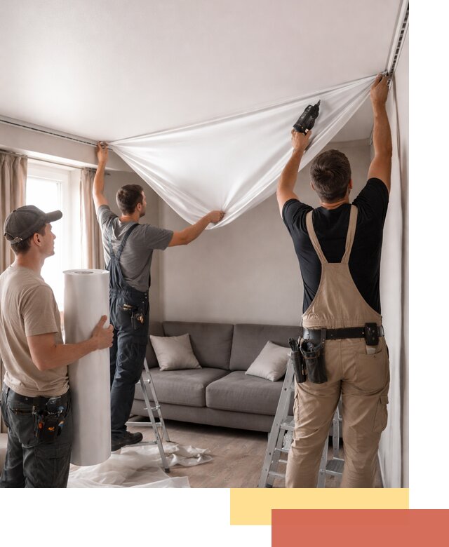 Монтаж сатинового натяжного потолка в Геленджике качественно и быстро