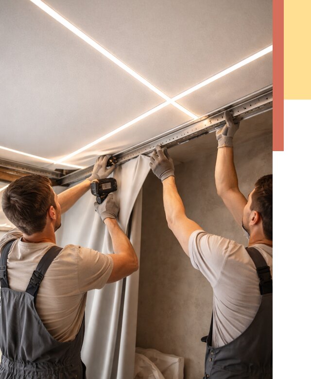 Монтаж натяжного потолка со световыми линиями в Геленджике от 1247 руб. | ОТДЕЛОЧНИК-Глн