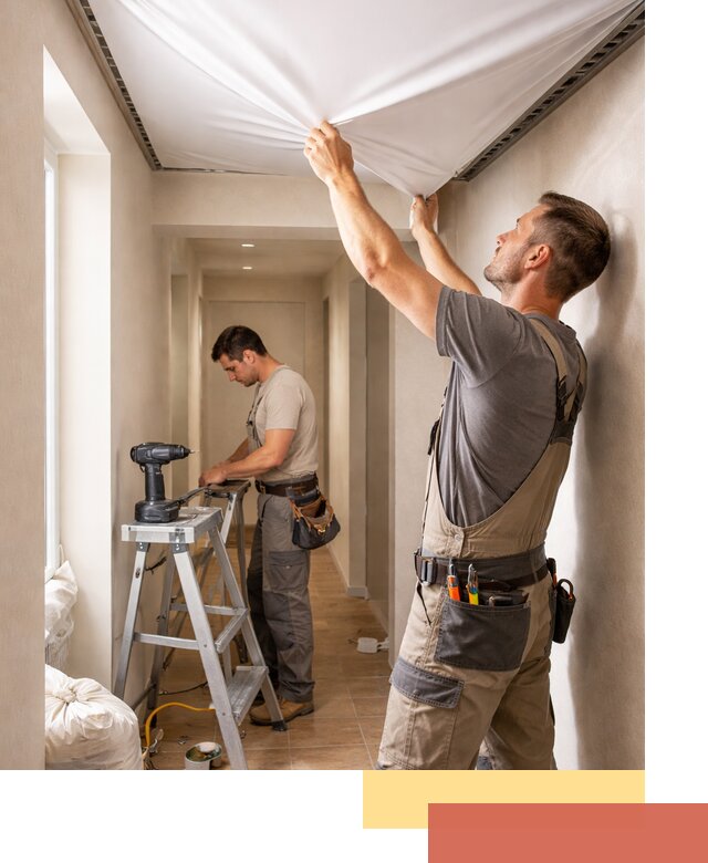 Монтаж натяжного потолка в прихожей в Геленджике