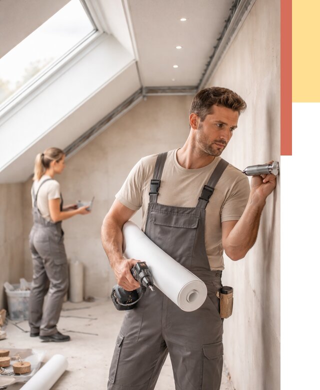 Монтаж натяжного потолка на мансарде в Геленджике от 3638 руб. | ОТДЕЛОЧНИК-Глн