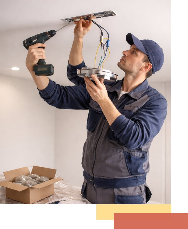 Установка люстры в натяжной потолок в Геленджике