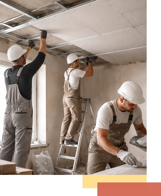 Одноуровневый потолок из гипсокартона в Геленджике — монтаж и отделка