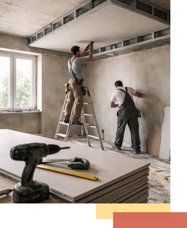 Двухуровневый потолок из гипсокартона в Геленджике