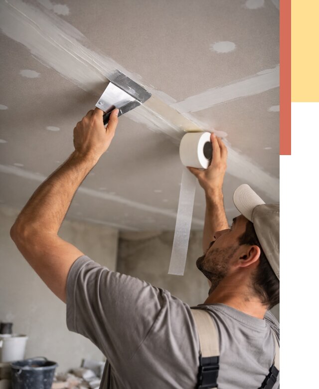 Обработка швов потолка ГКЛ в Геленджике от 7796 руб. под ключ | ОТДЕЛОЧНИК-Глн