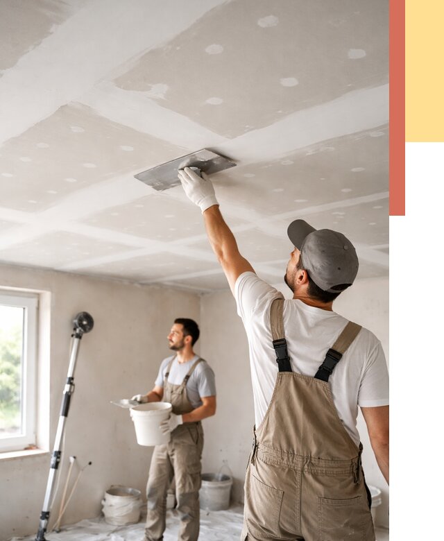 Шпаклевка потолка из гипсокартона в Геленджике от 3326 руб./м2 — услуги под ключ | ОТДЕЛОЧНИК-Глн