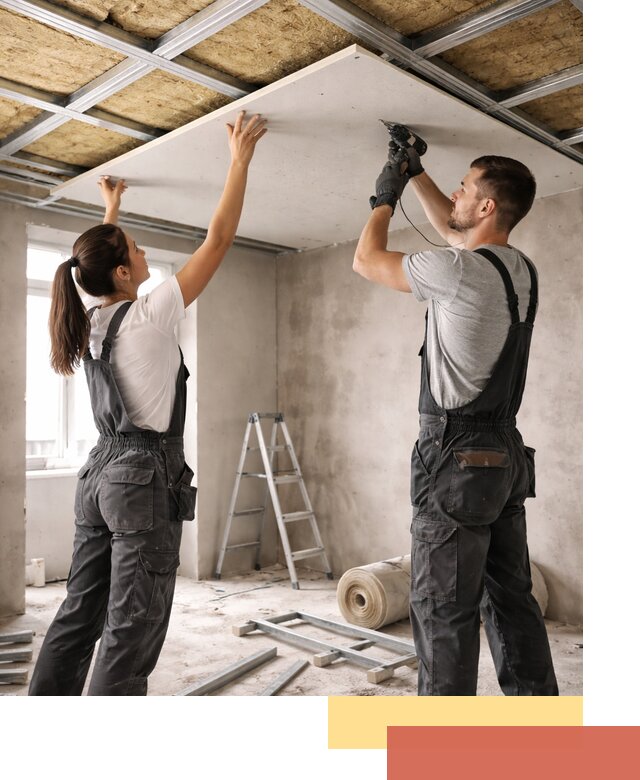 Звукоизоляция потолка из ГКЛ в Геленджике профессионально и надежно