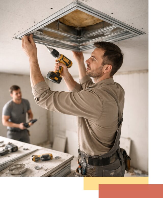 Монтаж люка в потолок из ГКЛ в Геленджике