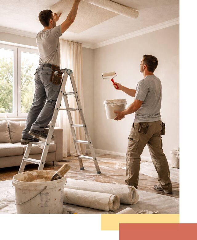 Поклейка обоев на потолок в Геленджике — качественно и быстро