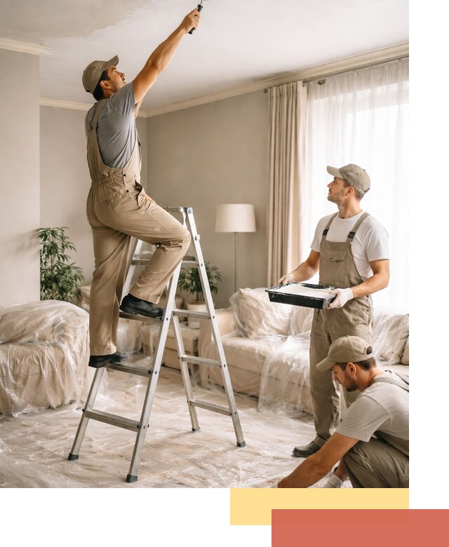 Покраска потолков акриловой краской в Геленджике качественно и быстро