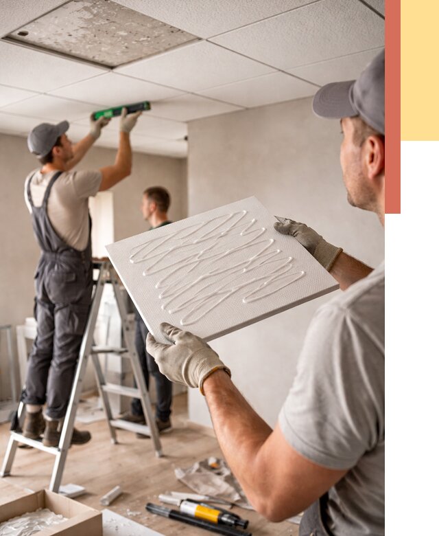 Монтаж потолочной плитки в Геленджике от 4677 руб. — быстро и недорого | ОТДЕЛОЧНИК-Глн