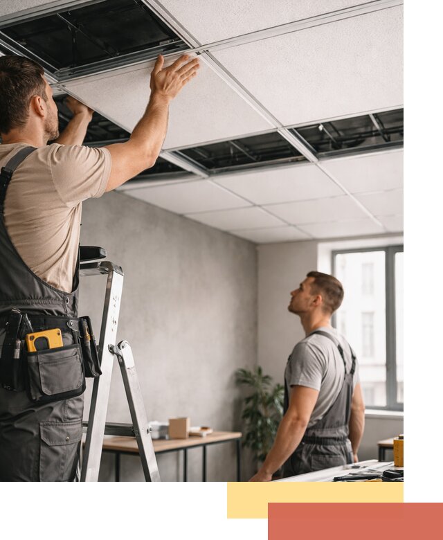 Монтаж потолочной плитки в Геленджике качественно и в срок