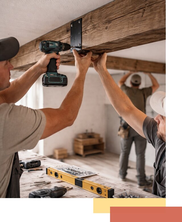 Монтаж декоративных потолочных балок в Геленджике