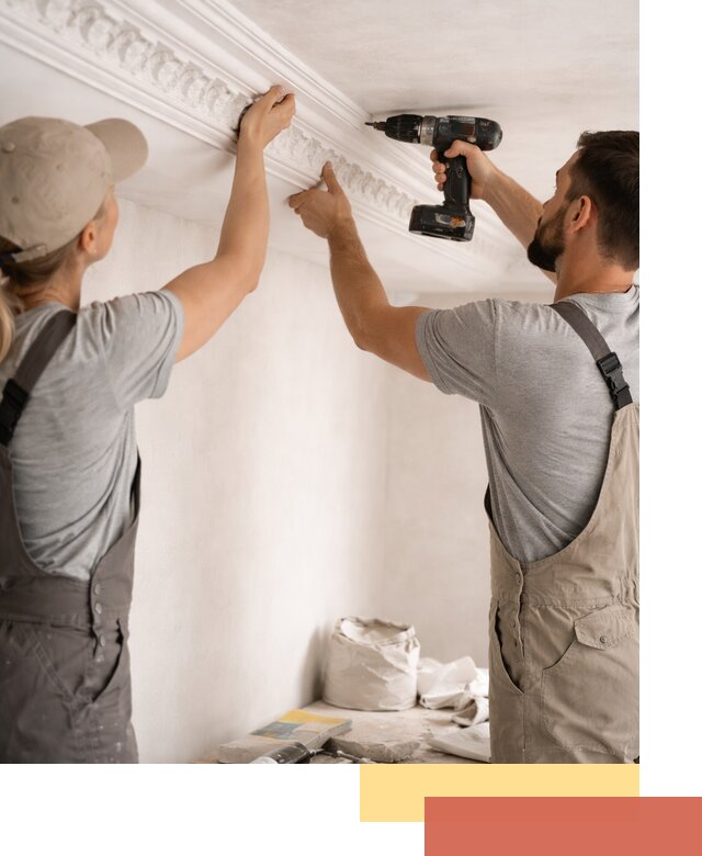 Профессиональный монтаж лепнины на потолок в Геленджике