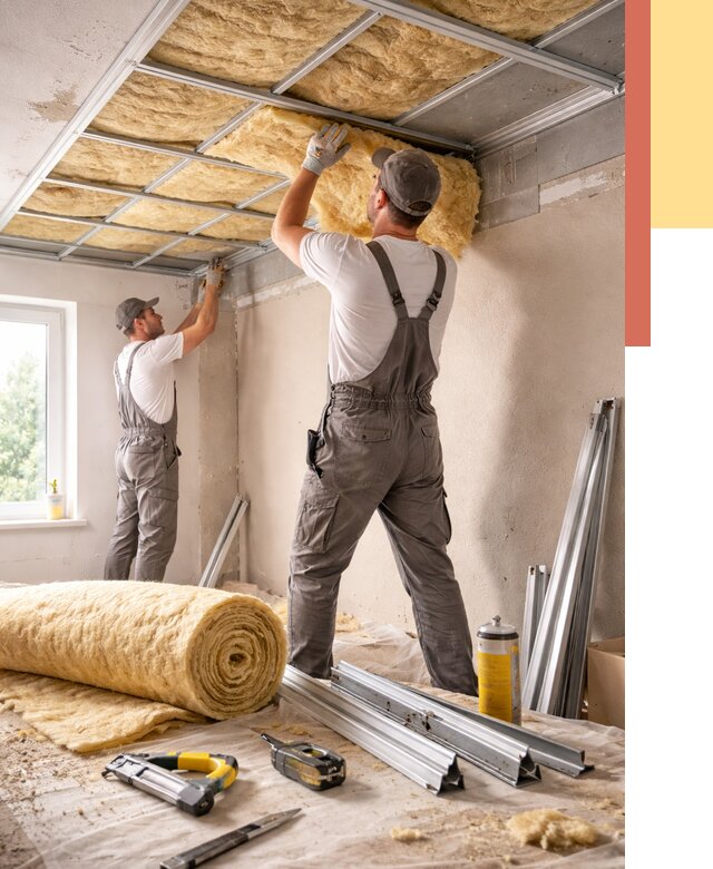 Утепление потолка в Геленджике от 7484 руб/м2 — недорого, быстро, под ключ | ОТДЕЛОЧНИК-Глн