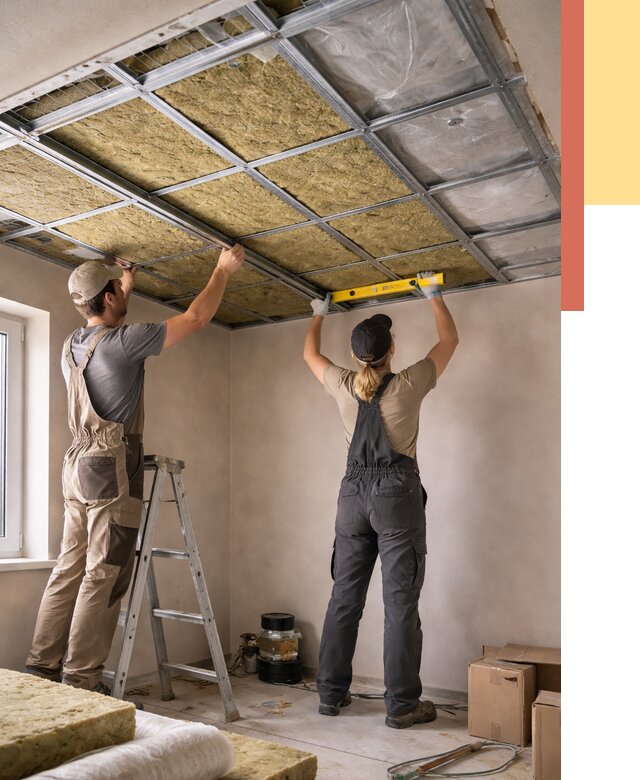 Шумоизоляция потолка в Геленджике от 1299 руб. под ключ — услуги ОТДЕЛОЧНИК-Глн